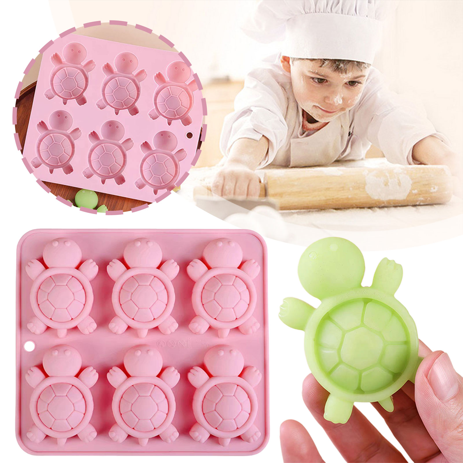 Kitchen Gadgets Baking - Tartarughe vassoio di ghiaccio 3d tartarughe
