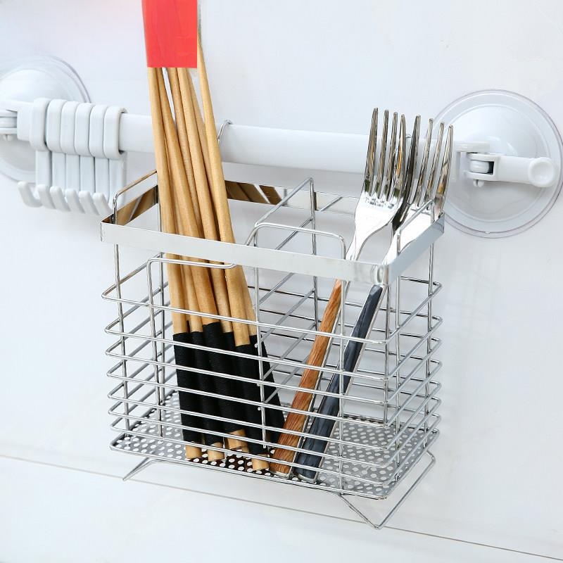 Kitchen Utensil Holder - Porta Bacchette da Parete in Acciaio