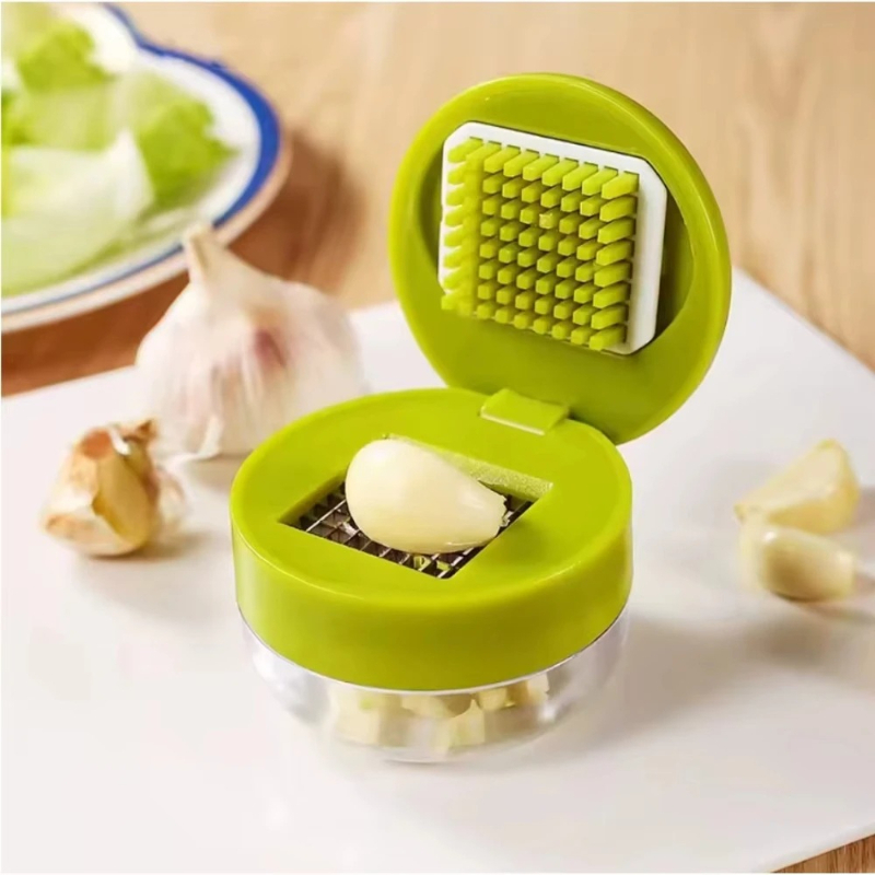 Manual Garlic Press - Tritatutto Manuale per Aglio con Contenitore,