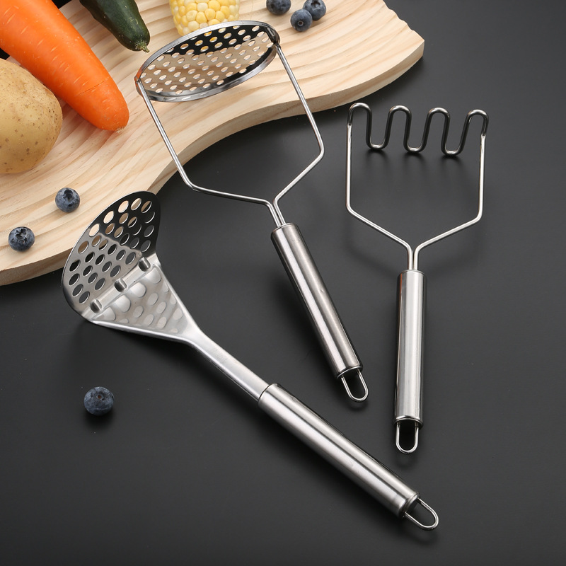 Kitchen Gadgets Kids - Schiacciapatate Manuale in Acciaio Inox, Trituratore