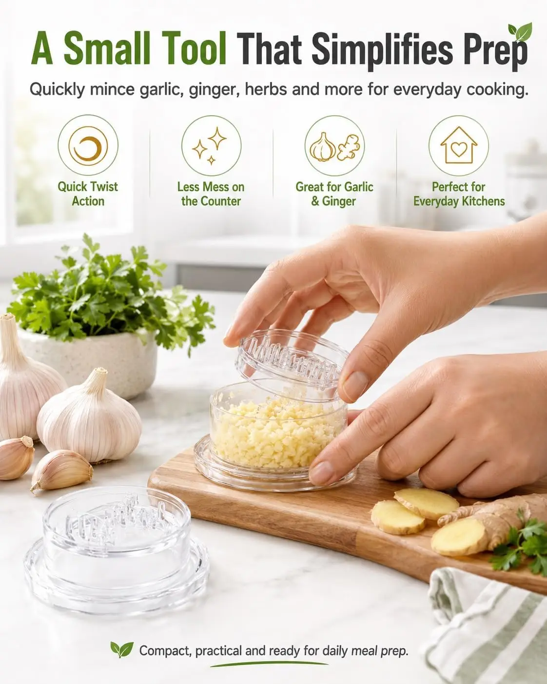 2 Pezzi Tritatutto Manuale Tra - Manual Garlic Press recensione e prezzo