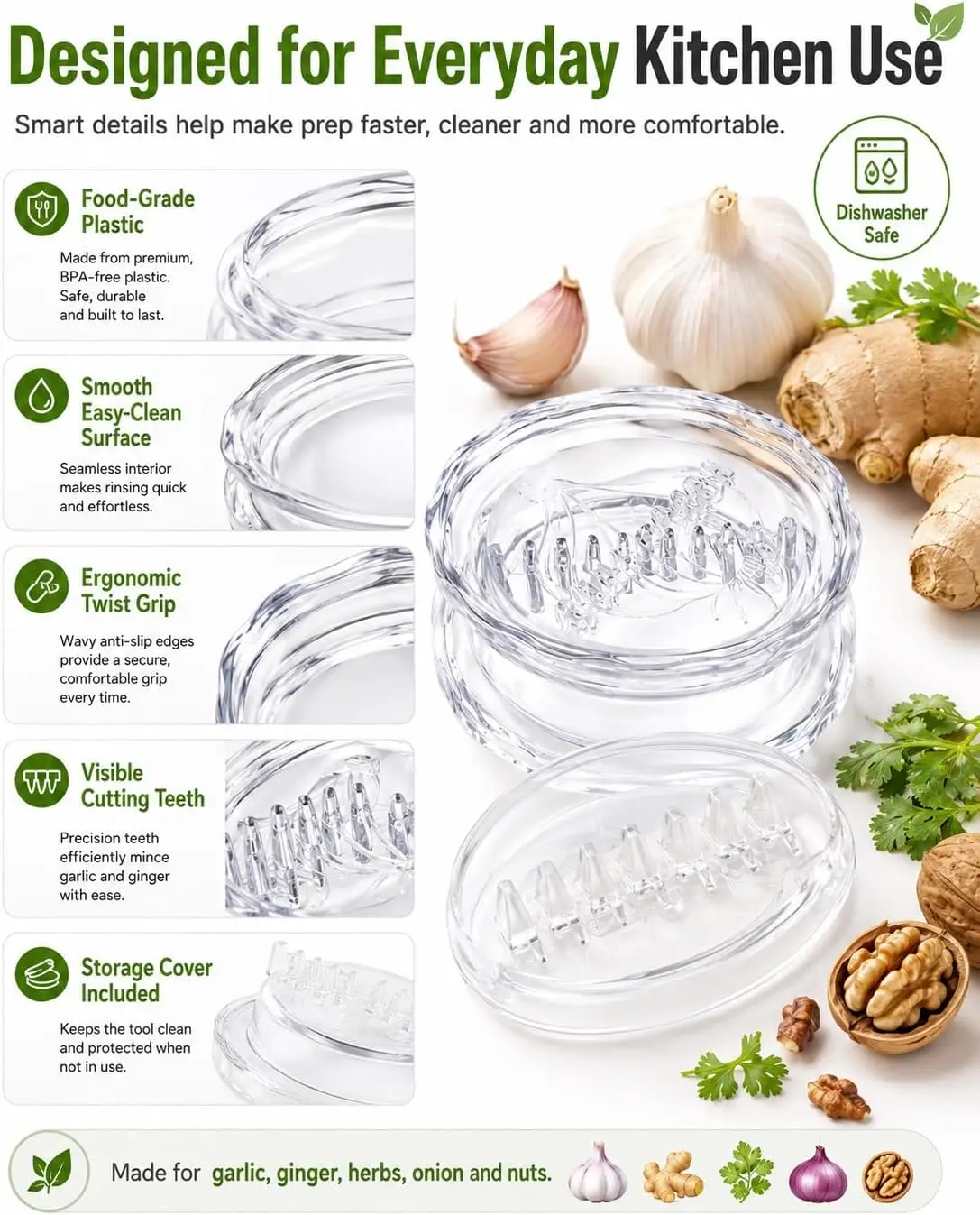 2 Pezzi Tritatutto Manuale Tra - Manual Garlic Press recensione e prezzo